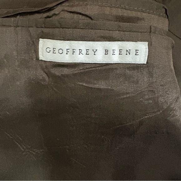 Geoffrey Beene Men’s 50R Blazer Sport Coat Brown Silk Wool Blend 2 Button Vented - Picture 9 of 12